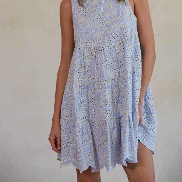 NWT By Together Fae Babydoll Eyelet Dress Pockets Size Small - Picture 4 of 5